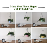 Hanging 7 (7 Inches, pack of 6), 6 Color Pots